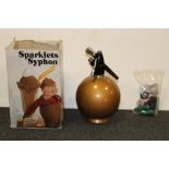 A VINTAGE SPARKLEYS SYPHON WITH ORIGINAL BOX AND ACCESSORIES