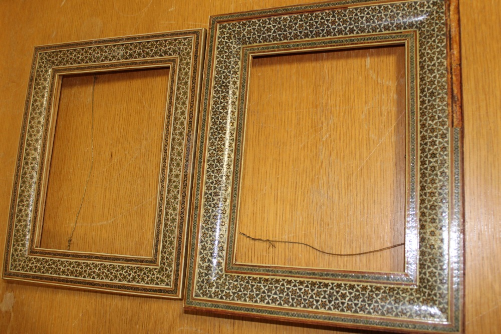 TWO TWENTIETH CENTURY DECORATIVE FRAMES, rebate 24 x 18 cm