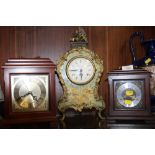 AN IMPERIAL REPRODUCTION MANTLE CLOCK TOGETHER WITH TWO OTHERS