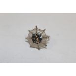 A NOVELTY SPIDER AND WEB RING