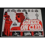 A VINTAGE CINEMA / FILM POSTER FOR 'CARRY ON CLEO' APPROX 75 X 101 CM