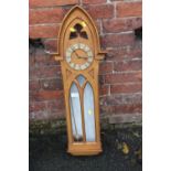 A MODERN GILT GOTHIC WALL CLOCK H-90 CM