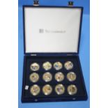 A SET OF 12 COOK ISLANDS DIAMOND WEDDING PHOTOGRAPHIC $1 CROWN COINS WITH CERTIFICATES