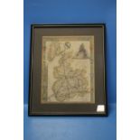 A FRAMED THOMAS MOULE MAP OF LANCASHIRE C.1850¦WIDTH: 29CM¦LENGTH: 35.5CM