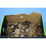 A BOX OF MAINLY BRITISH COINS