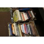 TWO TRAYS OF COIN AND CLOCK REFERENCE BOOKS