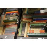 TWO BOXES OF MISCELLANEOUS BOOKS - NOVELS AND NON-FICTION (TRAYS NOT INCLUDED)