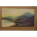 AN UNSIGNED OIL PAINTING DEPICTING A LANDSCAPE SCENE¦WIDTH: 64.5CM¦LENGTH: 44CM