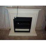 A MODERN ELECTRIC FIRE AND SURROUND