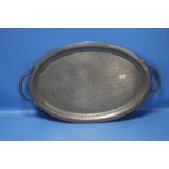 A PEWTER TRAY