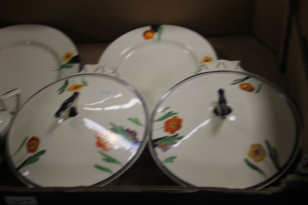 TWO TRAYS OF CROWN DUCAL TEA & DINNERWARE - Image 2 of 2