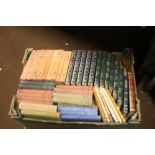 A TRAY OF MAINLY CRIME NOVELS TO INCLUDE AGATHA CHRISTIE AND EDGAR WALLACE ETC. (TRAY NOT INCLUDED)