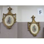 A PAIR OF EMPIRE STYLE ROMEO AND JULIET WALL PLAQUES, APPROX H 76 CM