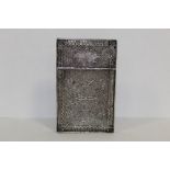 A FILIGREE SILVER CARD CASE - APPROX WEIGHT 69.4G