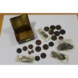 A BOX OF VINTAGE COINAGE