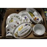 A TRAY OF ROYAL WORCESTER EVESHAM CHINA