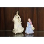 A ROYAL DOULTON FREE SPIRIT FIGURE HN3728 TOGETHER WITH A ROYAL DOULTON WENDY FIGURE HN2109 (2)