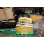 A QUANTITY OF MOSTLY CLASSICAL RECORDS TOGETHER WITH A QUANTITY OF CD'S - PLASTIC TRAYS NOT INCLUDE