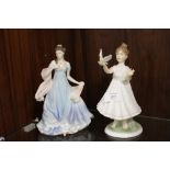 TWO ROYAL WORCESTER LADIES FIGURES - WITH ALL MY HEART AND I HOPE