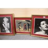 A LARGE QUANTITY OF MOSTLY MUSIC RELATED PRINTS ETC. TO INCLUDE JAZZ MUSICIAN PRINTS BY HARMON