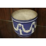 A WEDGWOOD BLUE DIP JASPERWARE JARDINIERE