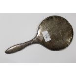 A VINTAGE HALLMARKED SILVER HAND MIRROR