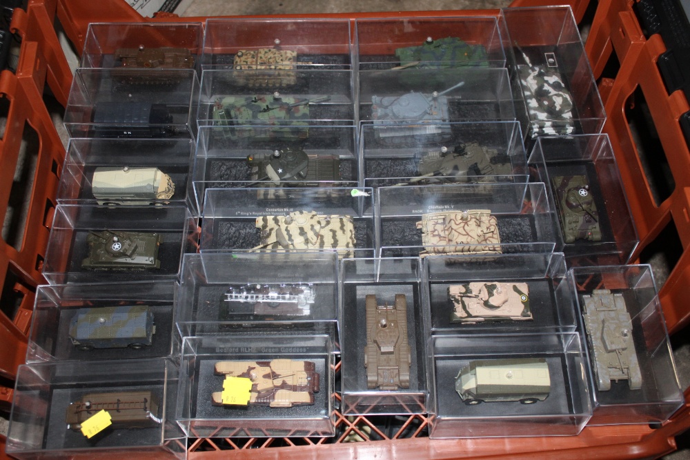 TWO TRAYS OF OXFORD DIE CAST MODEL CARS, TANKS, ETC. - Image 2 of 4