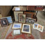 A QUANTITY OF FRAMED AND GLAZED PICTURES AND PRINTS TO INCLUDE A SIGNED LIMITED EDITION PRINT AND