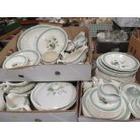 THREE TRAYS OF WOOD & SONS CLOVELLY COFFEE AND DINNER WARE