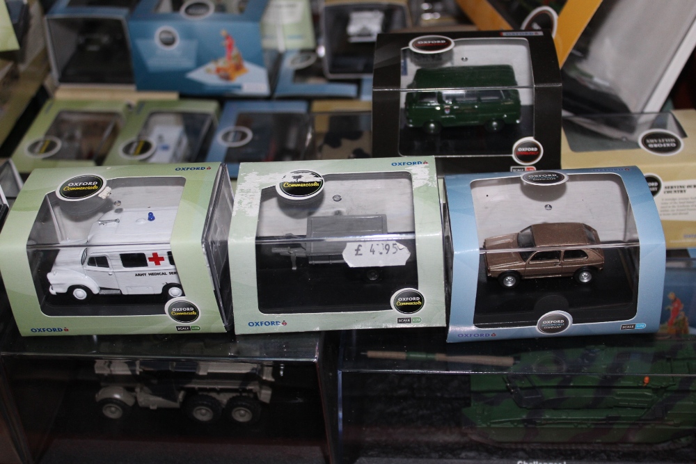 TWO TRAYS OF OXFORD DIE CAST MODEL CARS, TANKS, ETC. - Image 4 of 7
