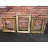 THREE ASSORTED ANTIQUE GILT FRAMES