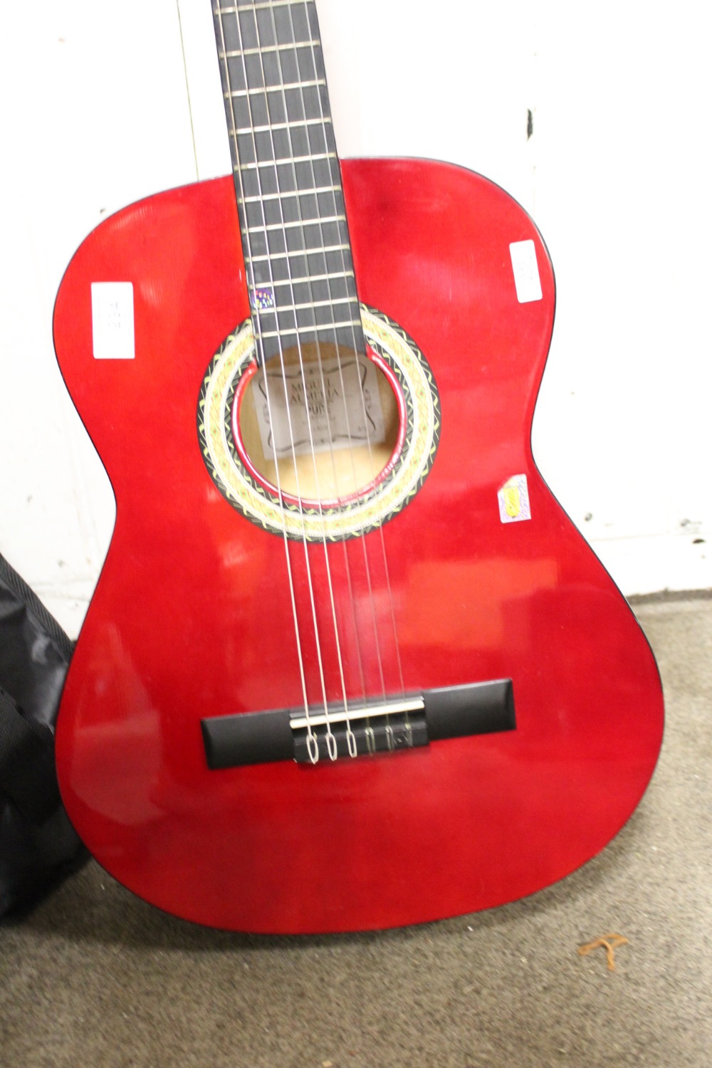 A CHILDS MIGUEL ALMERA PURE SERIES CLASSIC ACOUSTIC GUITAR IN CHERRY RED FINISH, WITH SOFT CARRY - Image 3 of 4