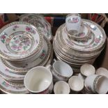 TWO TRAYS OF INDIAN TREE TEA AND DINNERWARE
