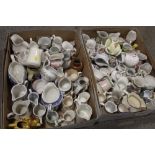 TWO TRAYS OF ASSORTED CREAM JUGS