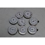 EIGHT ANTIQUE TRENCH WRISTWATCH MOVEMENTS