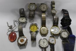 A BOX OF MOSTLY MODERN WRIST WATCHES