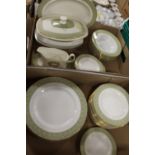 TWO TRAYS OF ROYAL DOULTON SONNET CHINA DINNERWARE