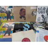 TWO BOXES OF ASSORTED LP RECORDS TO INCLUDE JOE TURNER, BILLY FURY, GENE VINCENT AND THE BLUE