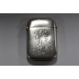 A HALLMARKED SILVER VESTA CASE