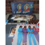 A COLLECTION OF ABBA LP RECORDS TO INCLUDE AN IMPORT EDITION TOGETHER WITH A SELECTION DAVID ESSEX