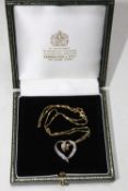 A 9CT GOLD PENDANT AND CHAIN NECKLACES ETC WITH .20 CTS OF DIAMONDS