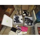 A COLLECTION OF BOXED AND UNBOXED LADIES SHOES TO INCLUDE A PAIR OF CARVELLA KURT GEIGER SHOES,