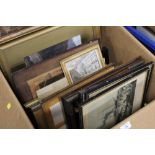 THREE BOXES OF ASSORTED PRINTS AND ENGRAVINGS ETC.....