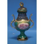 A MINTON LIDDED VASE