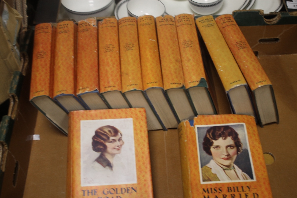 A TRAY OF L. M. MONTGOMERY NOVELS WITH DUSTJACKETS (TRAY NOT INCLUDED)