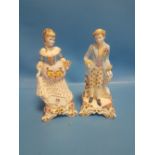 TWO COALPORT FIGURES "ARCADIAN GENTLEMAN" AND "ARCADIAN LADY" (2)ConditionReport:The male figure