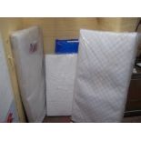 FOUR WRAPPED NEW BABY COT/BED MATTRESSES
