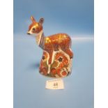 A ROYAL CROWN DERBY COLLECTORS GILD IMARI FIGURE OF A DOE