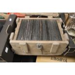 TWO WOODEN CASES OF GLASS SLIDES (5604A & 5604B)