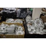 FOUR TRAYS OF RIDGWAY DINNERWARE (TRAYS NOT INCLUDED)